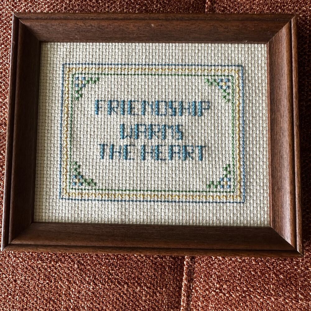 Friendship Mini Framed Needlepoint